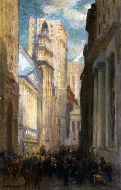 Wall Street, New York, c.1905 by Colin Campbell Cooper